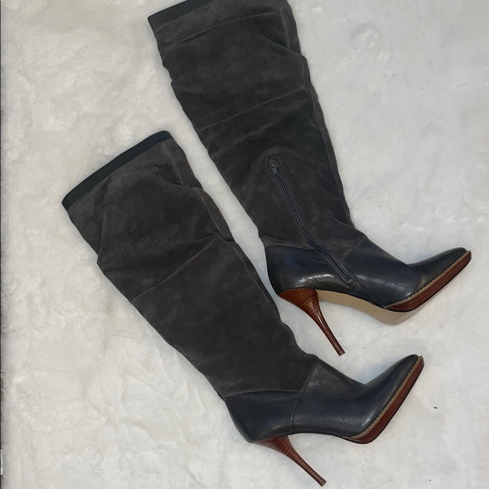 Nine West Gray Knee-High Women's Boots